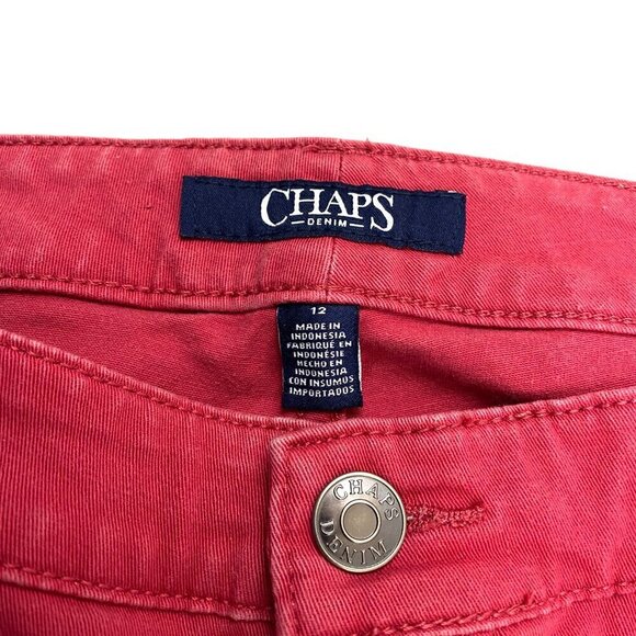 Chaps Capri Women's size 12 Red Denim jeans - Picture 3 of 4